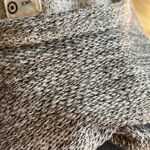 TOMS for Target black/white/gold sparkle crew neck French terry sweatshirt. Med - Picture 6 of 6